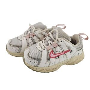 Nike Toddler Shoes Air Monarch Style White Pink Silver Sneakers 6C 386609-061